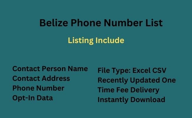 Belize Phone Number List