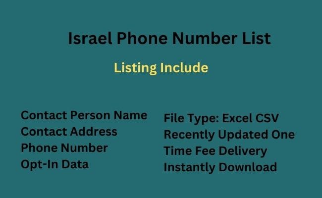 Israel Phone Number List