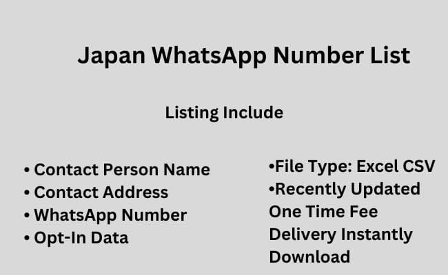 Japan WhatsApp Number List