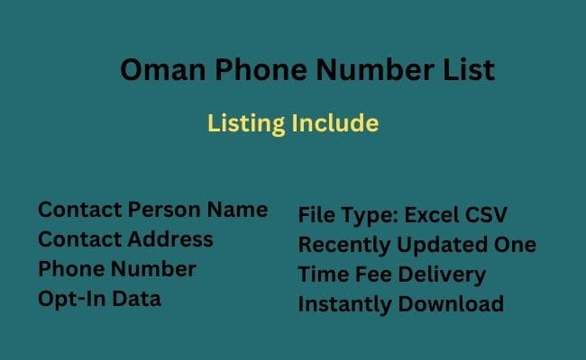 Oman Phone Number List