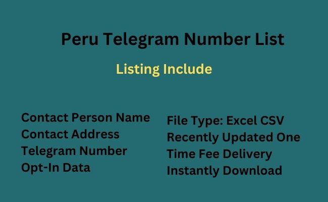Peru Telegram Number List