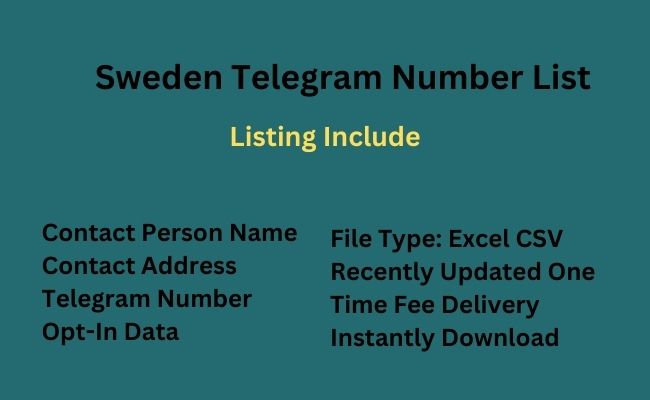 Sweden Telegram Number List