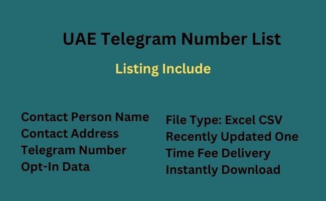 UAE Telegram Number List